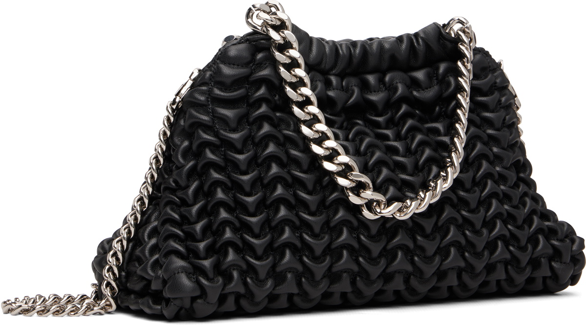 Stella McCartney Black Falabella Popcorn Drawstring Crossbody Bag