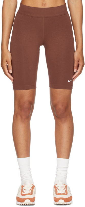 Photo: Nike Brown Sportswear Essential Bike Shorts