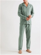 Hamilton And Hare - Cotton-Flannel Pyjama Set - Green