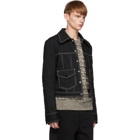 Maison Margiela Black Denim Raw Resin Jacket