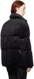 GCDS Black Embossed Down Jacket
