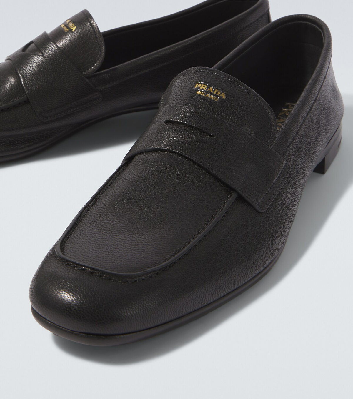 Prada Leather penny loafers