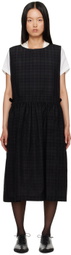 tao Black Check Midi Dress