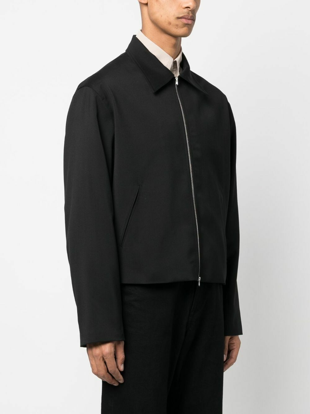 OUR LEGACY Black Zip-Up Virgin Wool Jacket Our Legacy