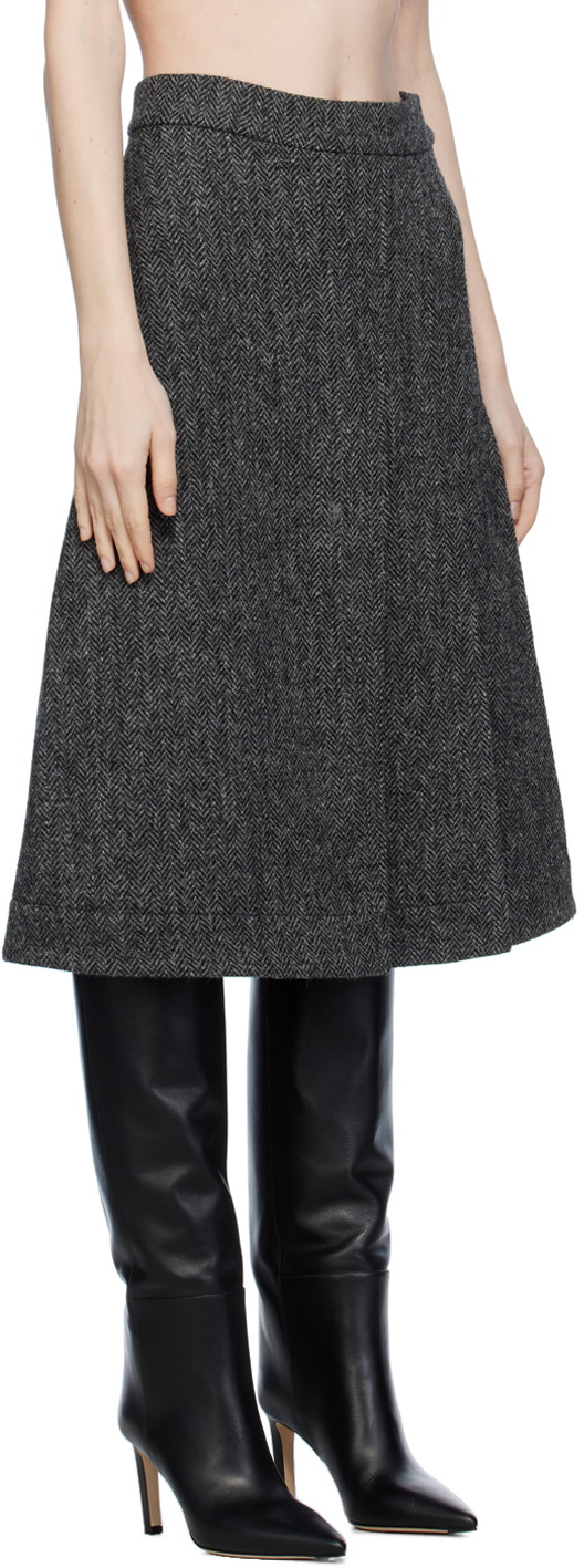 Saks Potts Gray Nicoline Midi Skirt