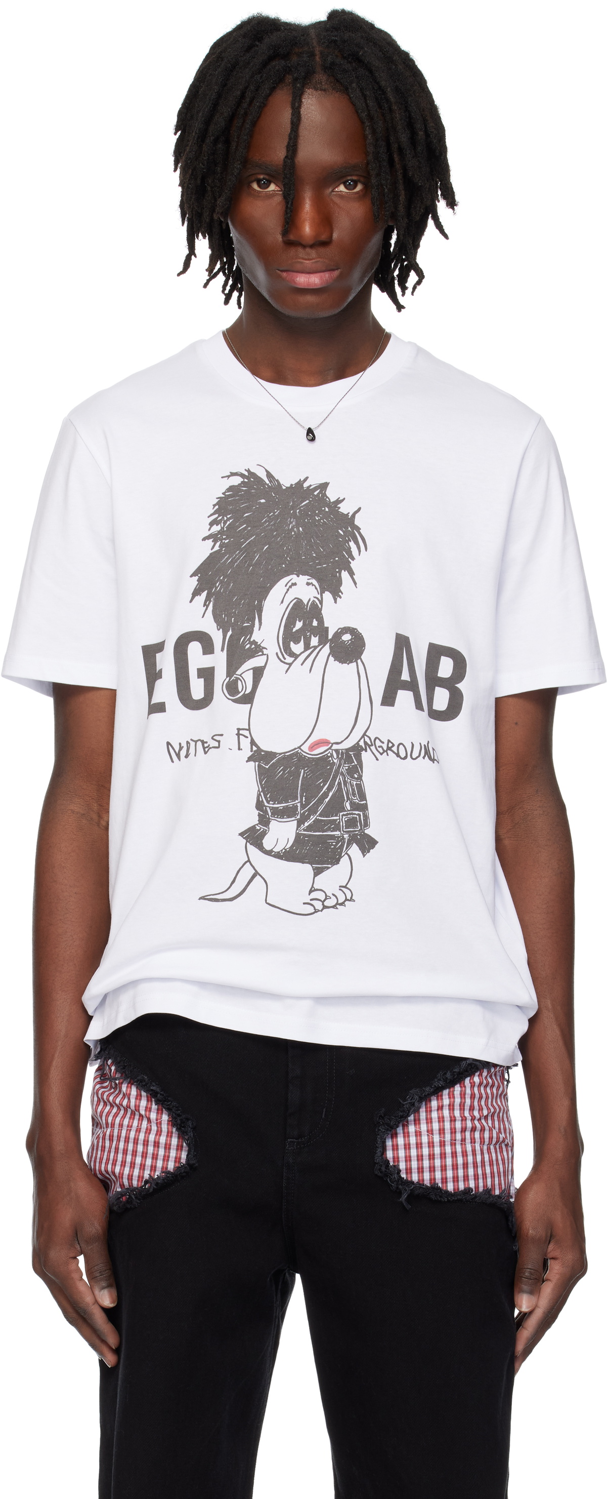 【EGONLAB】UPSIDE DOWN T-SHIRT Egonlab Multicolor Upside Down T-shirt In Dark Multicolor