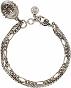 Alexander McQueen Silver Spider Skull Chain Bracelet