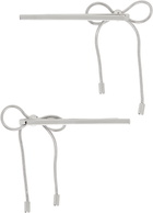 Marland Backus Silver Bow Hair Pins Set