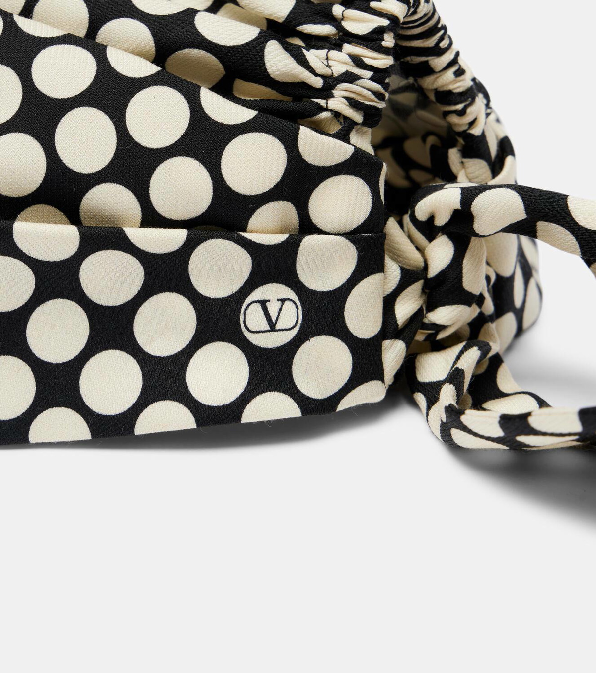 Valentino Escape polka-dot cotton and silk head wrap
