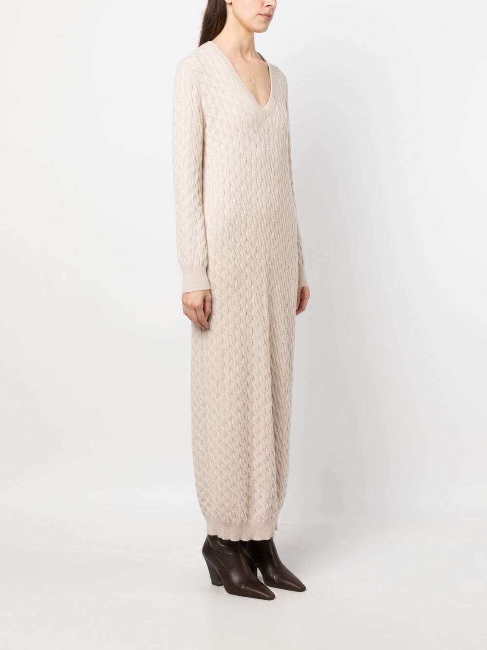 BRUNELLO CUCINELLI - Cashmere And Silk Blend Long Dress Brunello Cucinelli