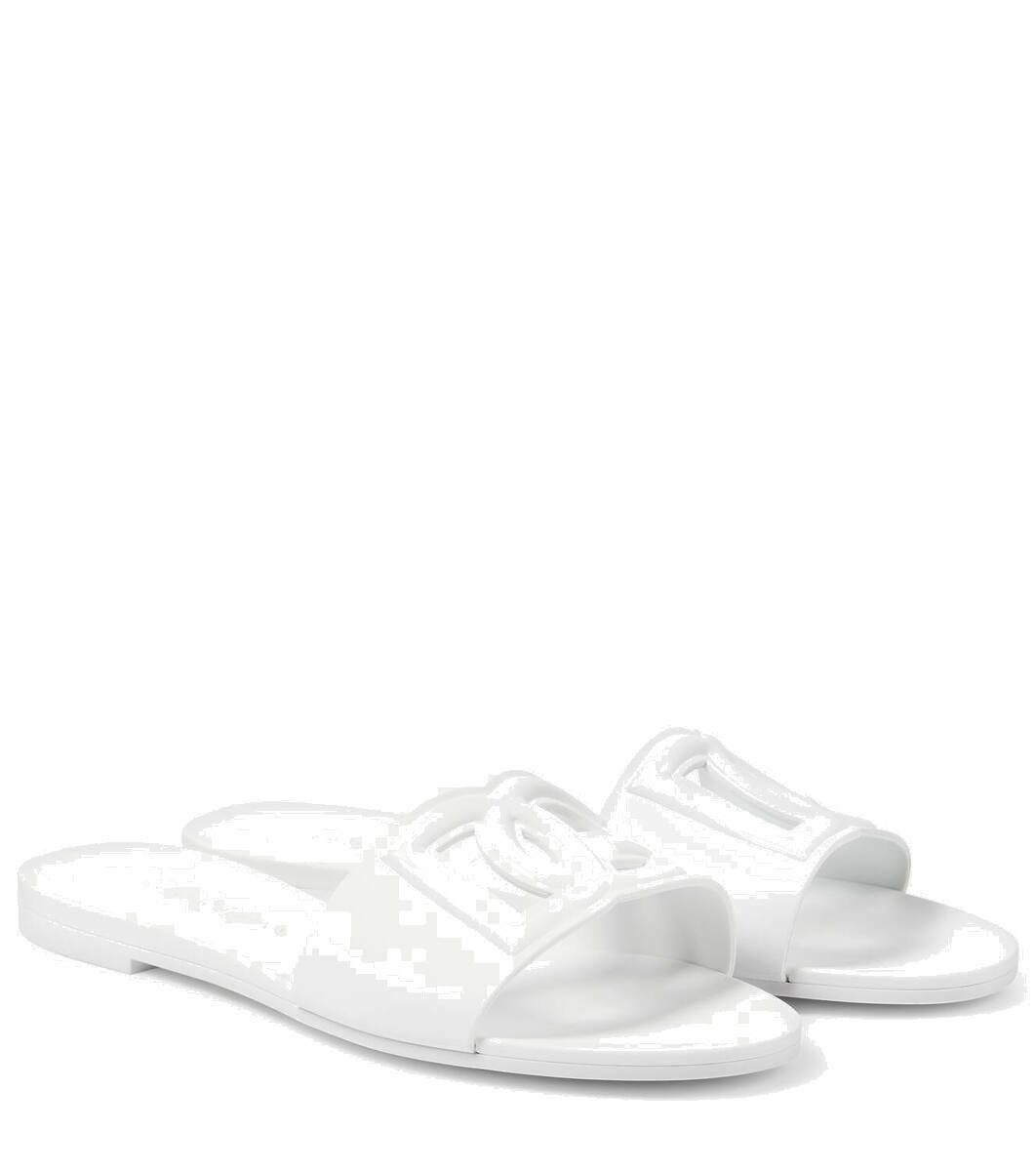 Dolce&Gabbana DG cutout rubber slides Dolce & Gabbana