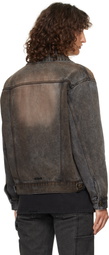 We11done Black Washed Denim Jacket