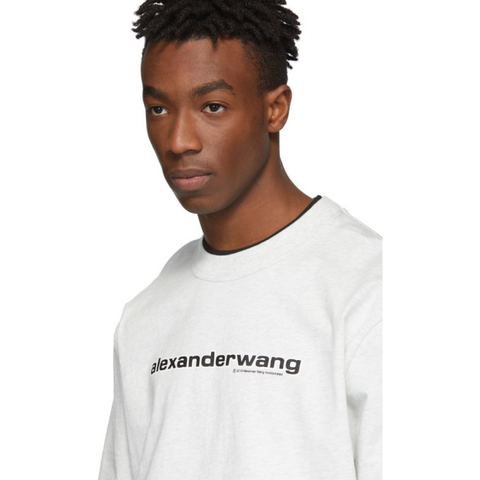 Alexander Wang Grey Printed Double T-Shirt Alexander Wang