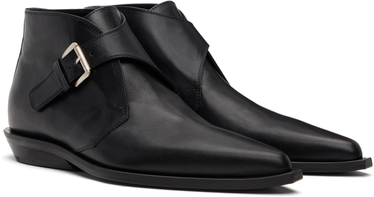 Ann Demeulemeester Black Yan Pointy Micro Heel Ankle Boots