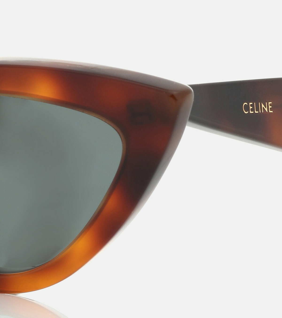 Brown Oval cat-eye tortoiseshell-acetate sunglasses, Celine Eyewear