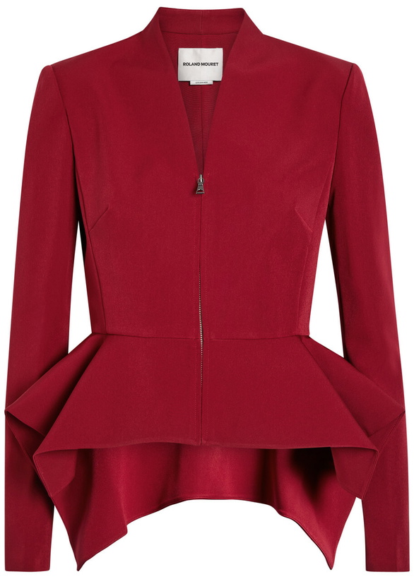 Photo: Roland Mouret Panelled Crepe Jacket Dark Red