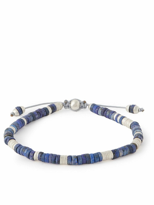 Photo: M. Cohen - Lapis Lazuli and Sterling Silver Beaded Bracelet - Blue