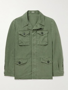 Massimo Alba - Convertible-Collar Denim Field Jacket - Green