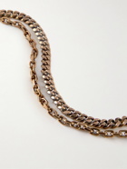 Alexander McQueen - Skull & Snake Gold-Tone Bracelet