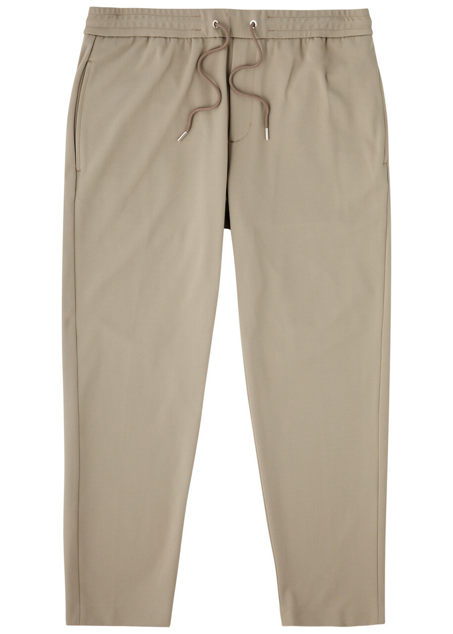 Moncler Tapered-leg Twill Trousers Cream