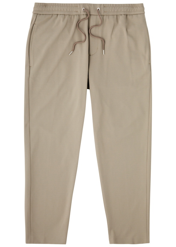 Photo: Moncler Tapered-leg Twill Trousers Cream