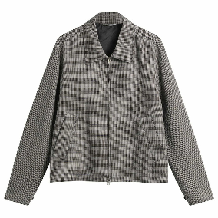 Photo: mfpen Men's Check Cropped Mail Jacket in Taupe