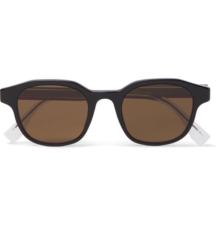 Photo: Fendi - Square-Frame Acetate and Silver-Tone Sunglasses - Black