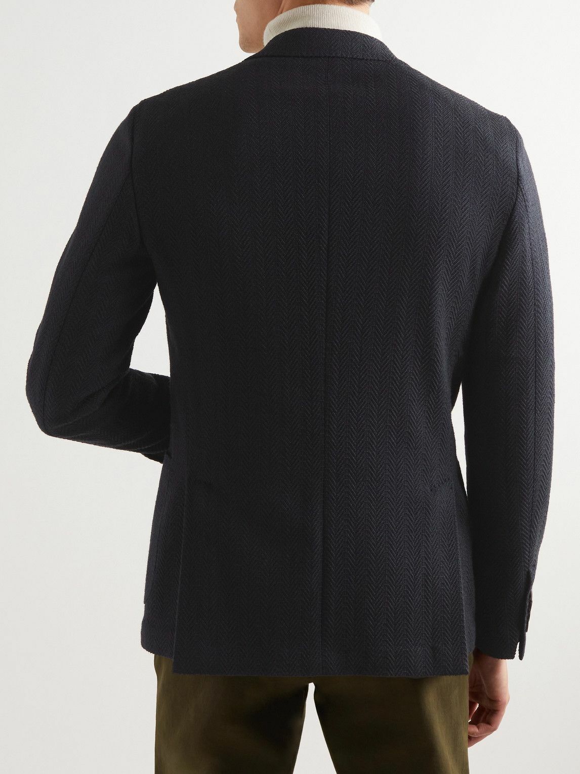 Lardini wool double-breasted blazer - Blue