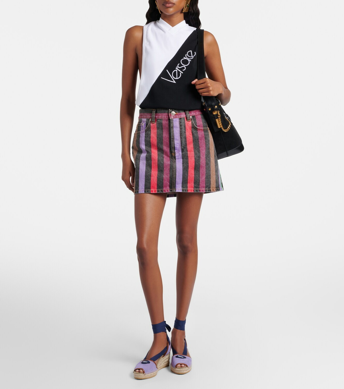 Versace Lola suede espadrille wedges