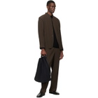 HOMME PLISSÉ ISSEY MIYAKE Brown Tuxedo Pleats Blazer