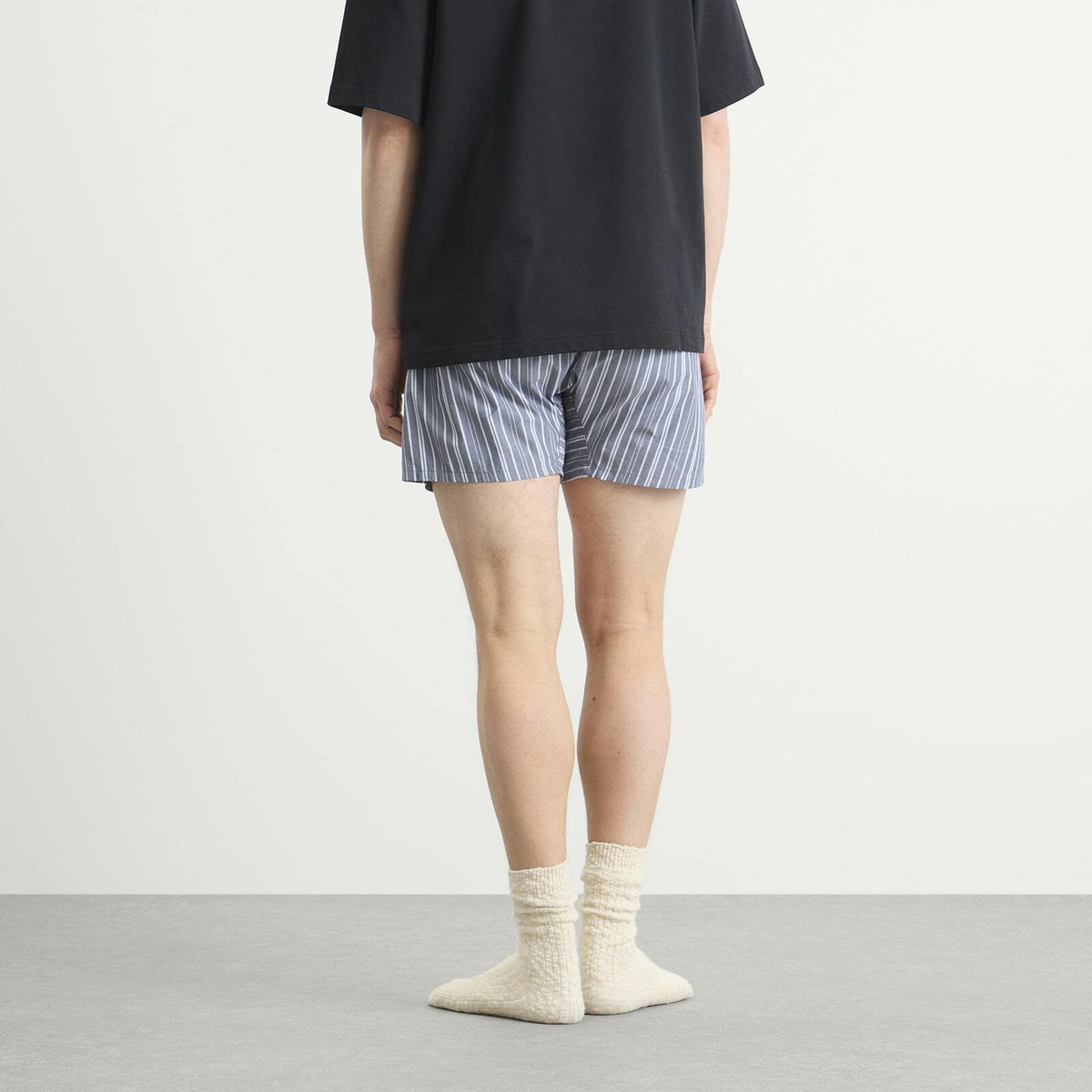 Calvin Klein Men's Heritage Cotton Poplin Sleep Short in Majorca Stripe Speakeasy