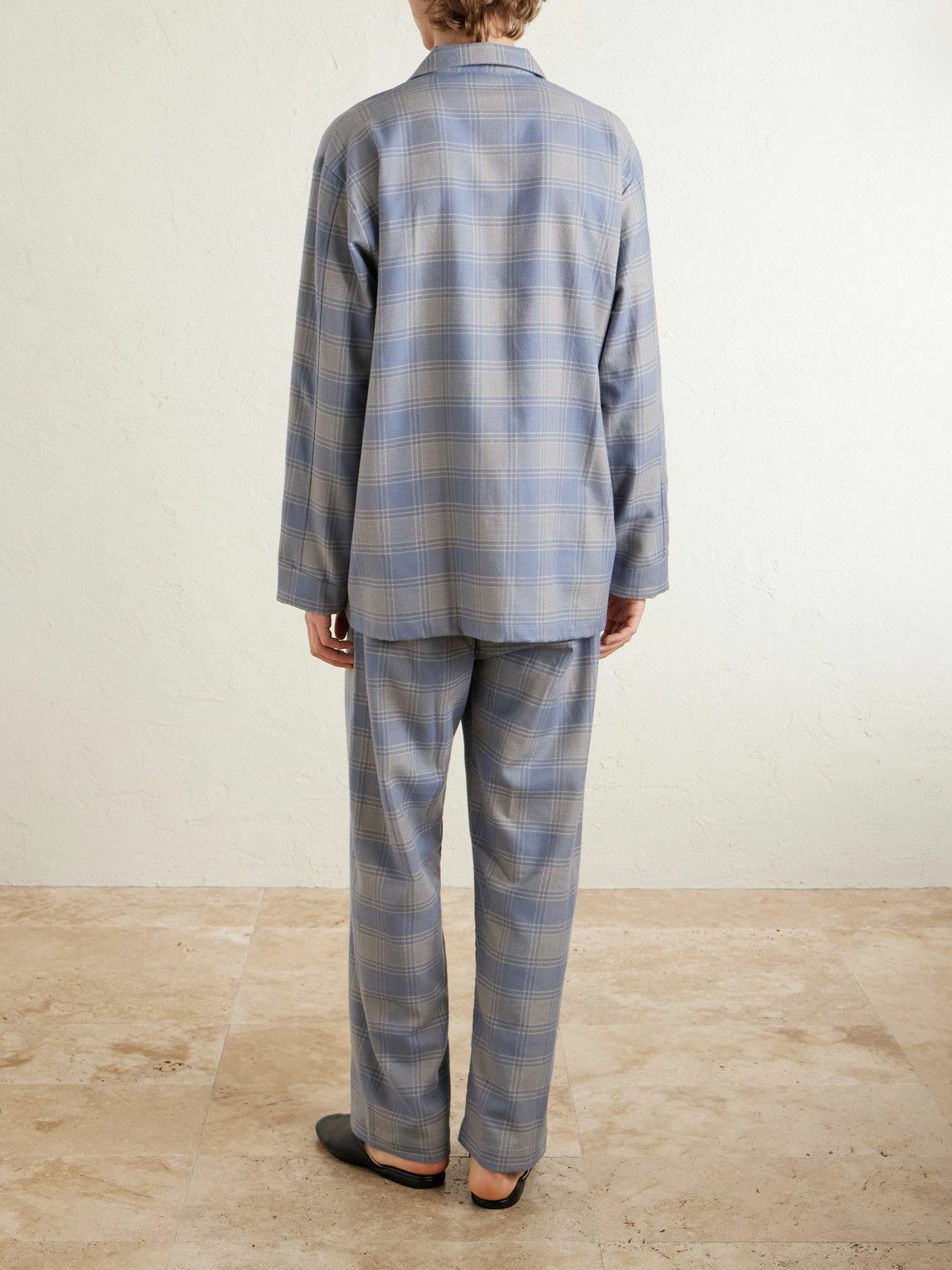 Derek Rose - Kelburn 52 Checked Cotton Pyjama Set - Blue