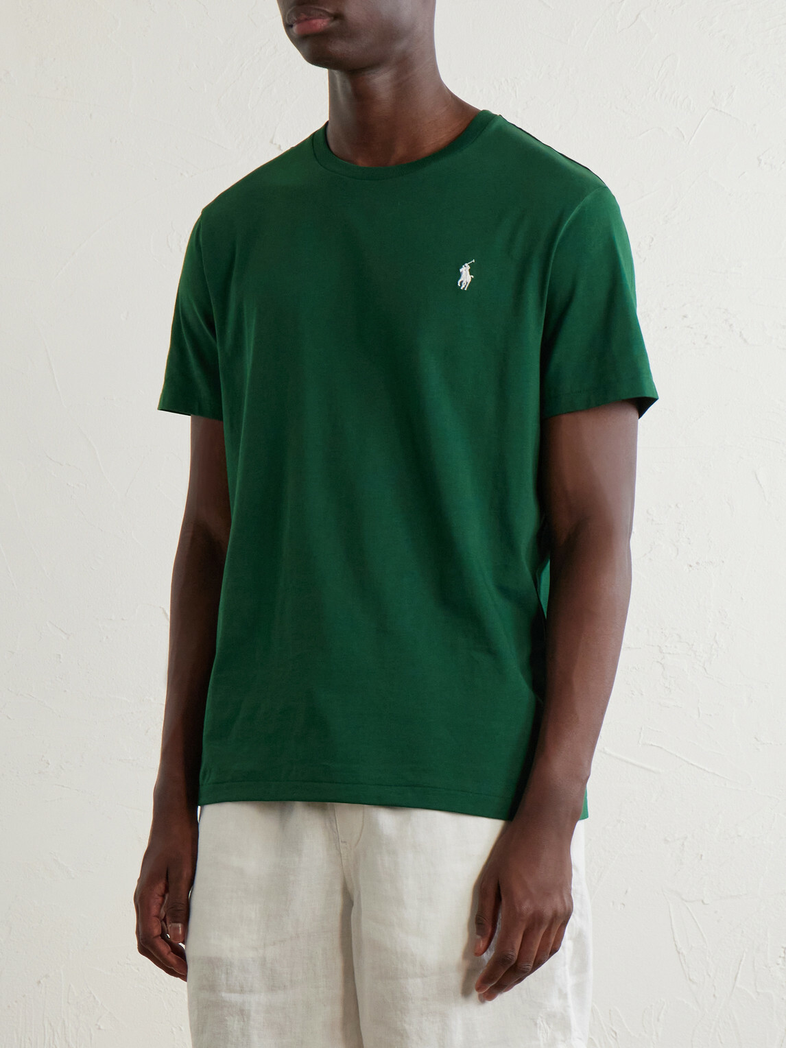 Polo Ralph Lauren - Logo-Embroidered Cotton-Jersey T-Shirt - Green