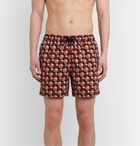 Mr P. - Printed Shell Swim Shorts - Orange