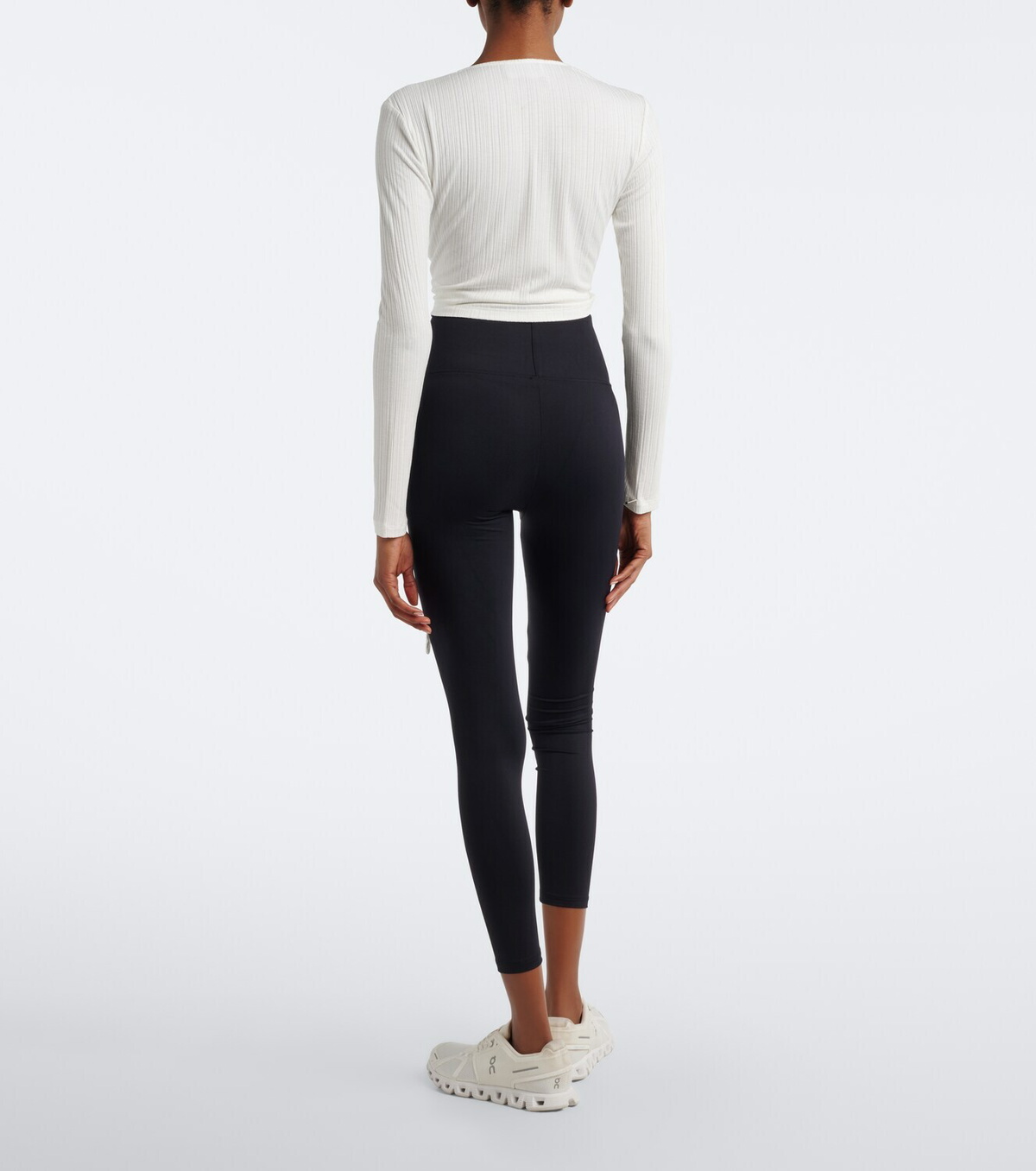 Norba Ribbed-knit wrap top