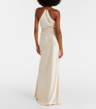The Sei Halterneck silk satin gown