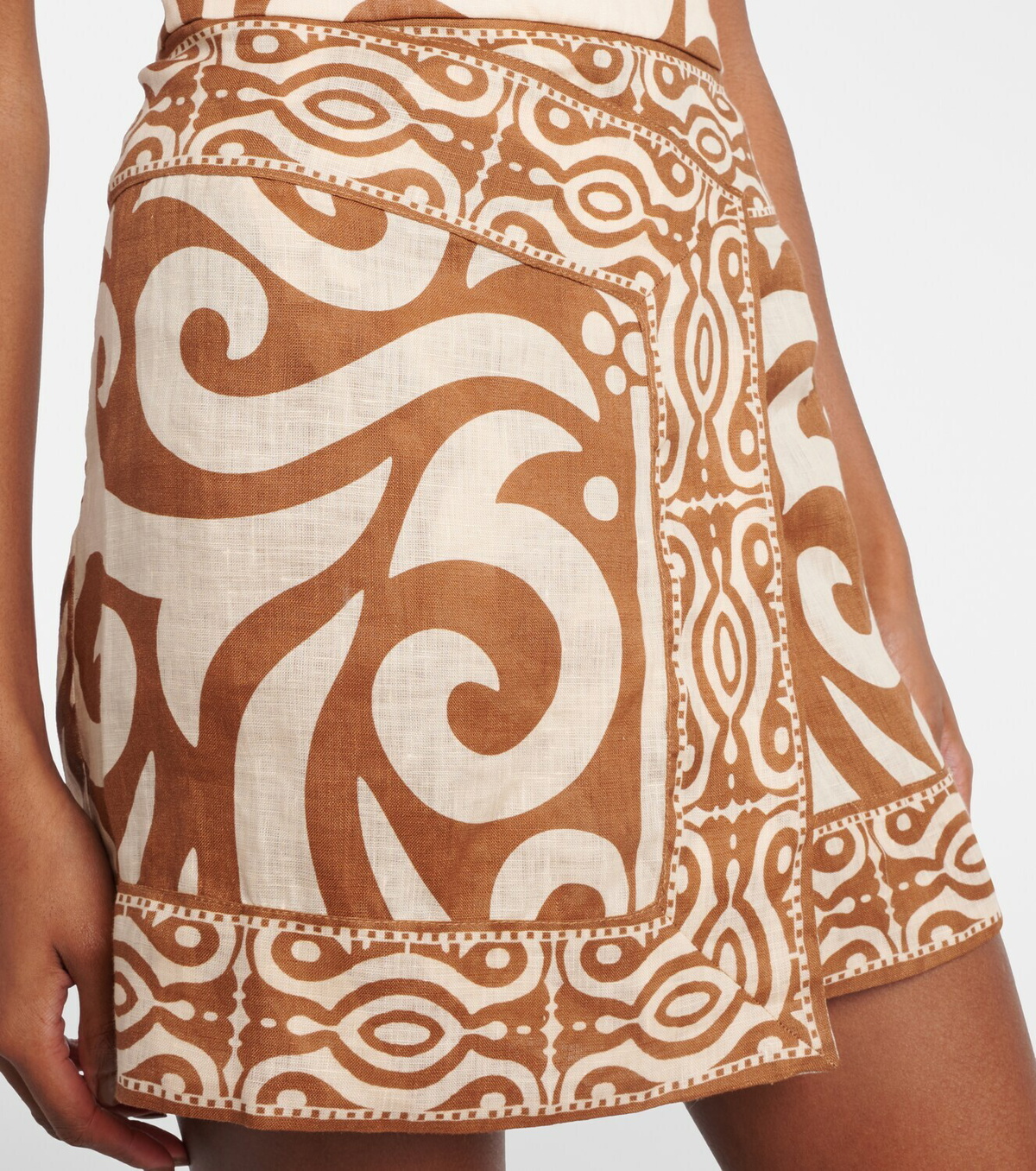 Johanna Ortiz Raíz Ritual strapless linen minidress