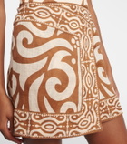 Johanna Ortiz Raíz Ritual strapless linen minidress