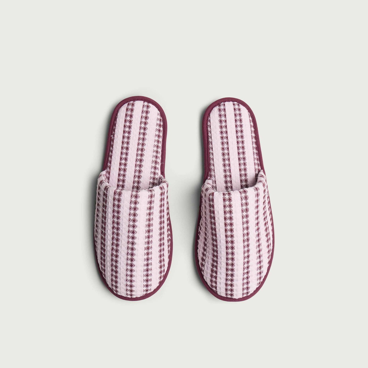 HAY Waffle Slippers in Stripe Cool Pink