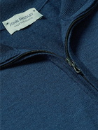 John Smedley - Tapton Slim-Fit Merino Wool Half-Zip Sweater - Blue