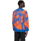 Li-Ning Blue and Orange Faux-Mohair Sweater