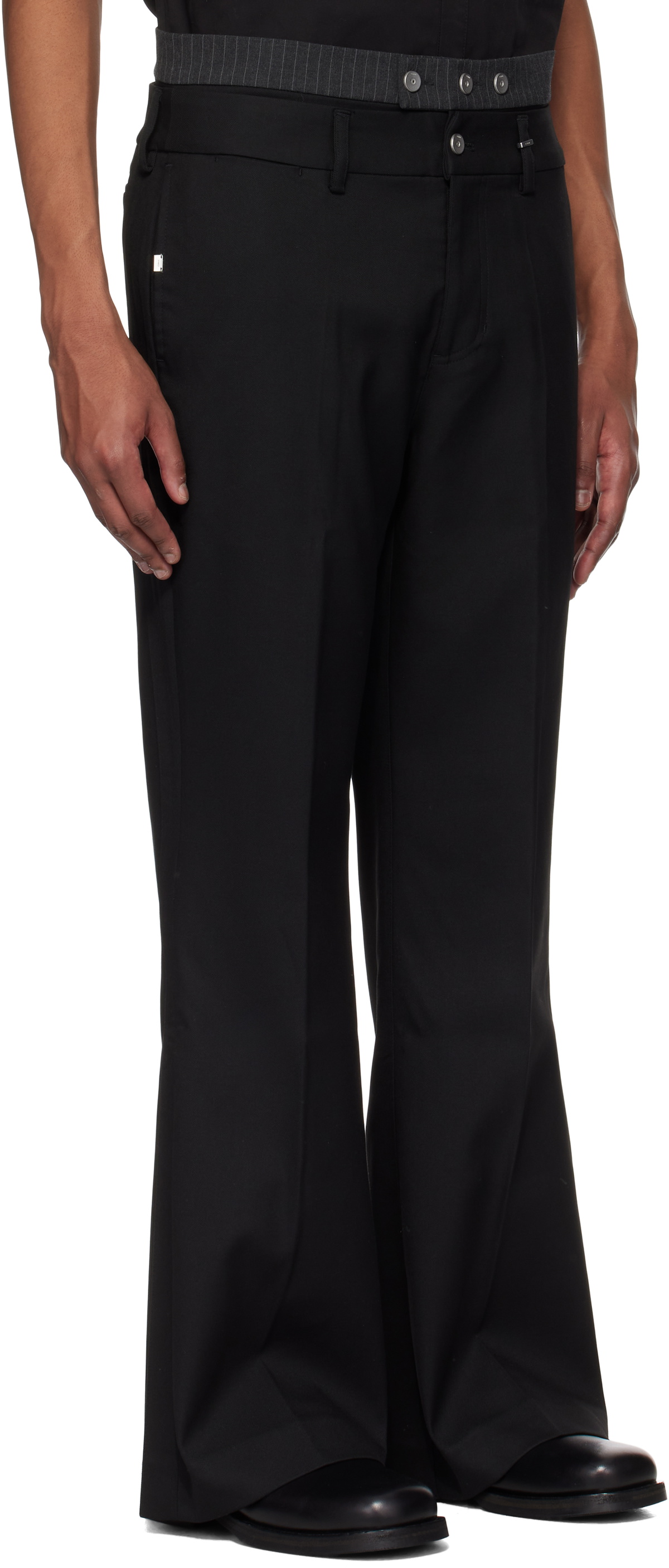C2H4 Black Corbusian Tailored Trousers
