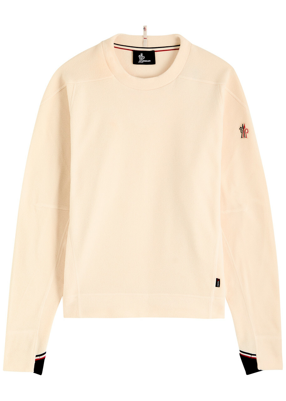 Moncler Women's Logo Sweatshirt in Off White Moncler