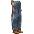 We11done Gray Trompe L'oeil Denim Printed Sweatpants