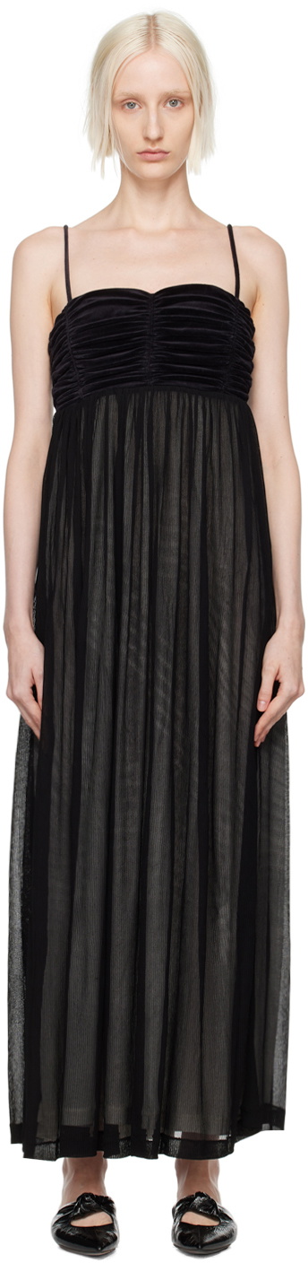 BITE Black Evening Ruche Bandeau Maxi Dress