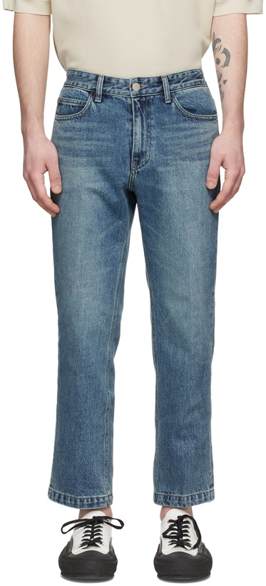 Photo: Solid Homme Blue Slim Cropped Jeans