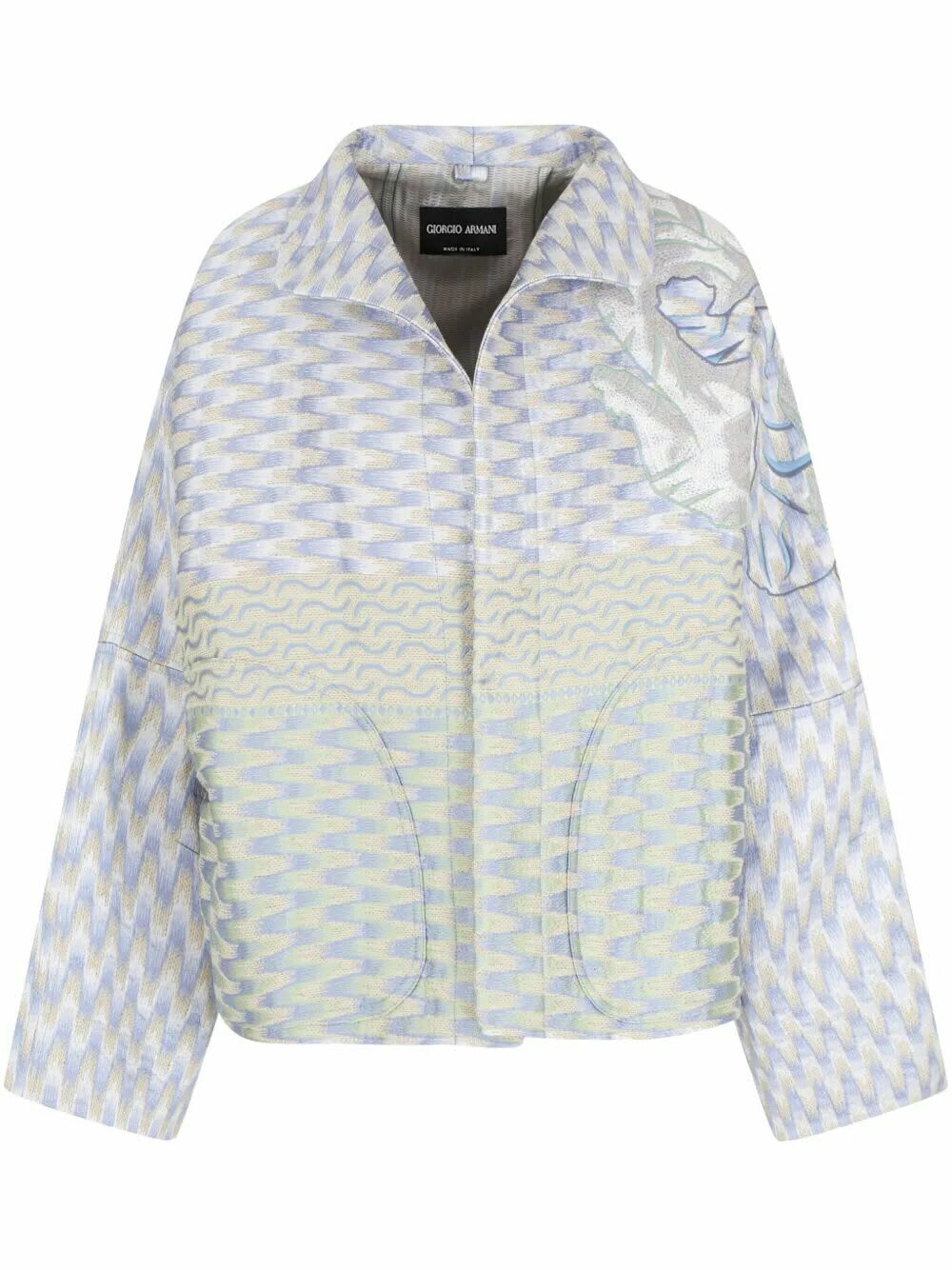 Giorgio Armani Embroidered Polyester Blend Blazer Giorgio Armani