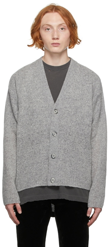 Photo: John Elliott Grey Wool Powder Cardigan