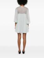 Chloé Pleated Silk Mini Dress