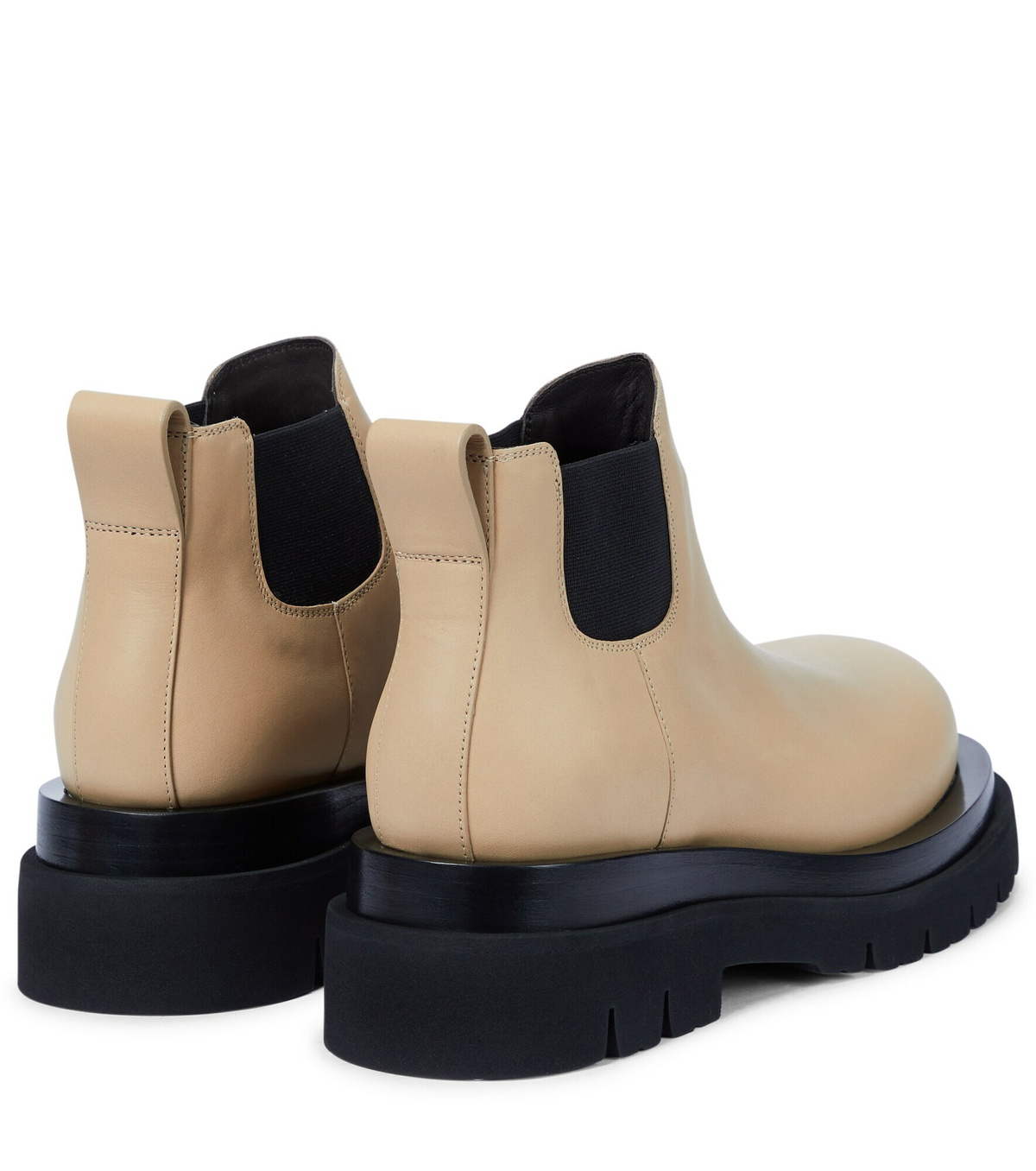 lug leather chelsea boots